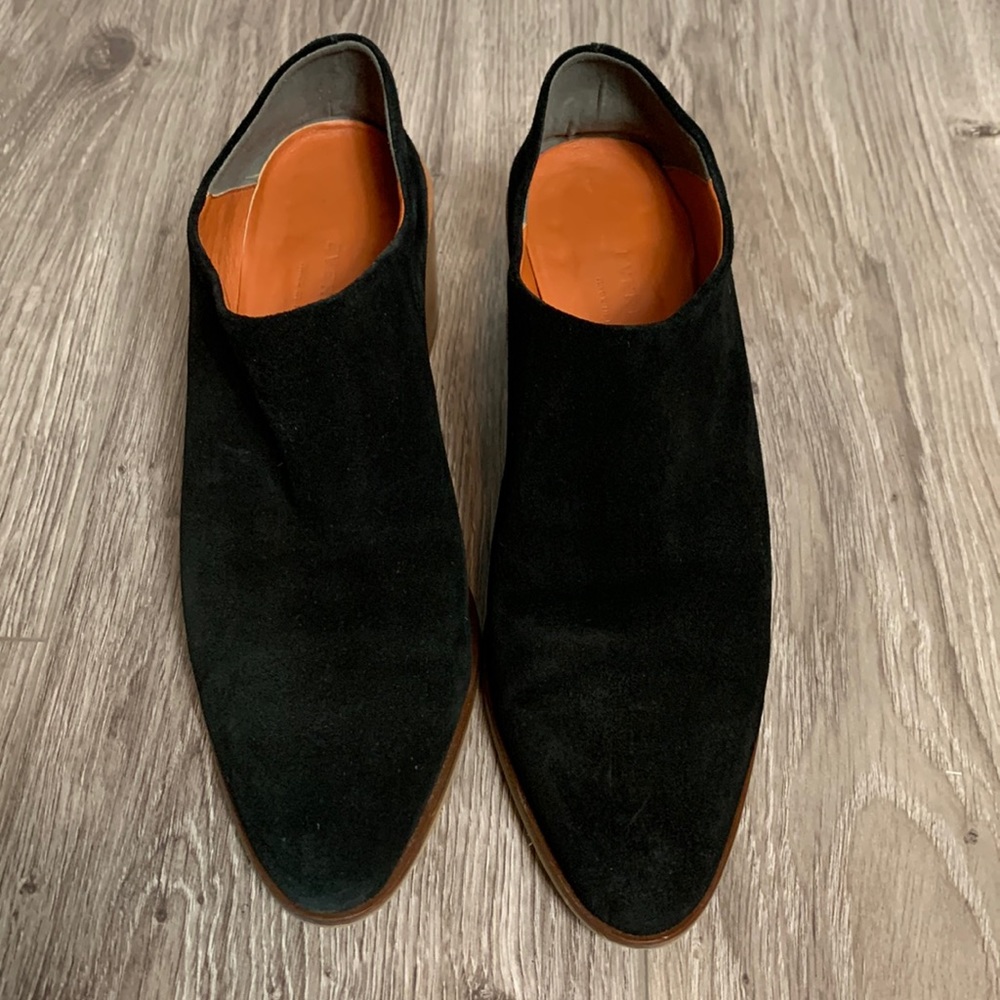 Everlane Suede Heel Mules Black Size 9.5 - Picture 3 of 16